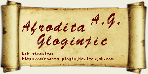 Afrodita Gloginjić vizit kartica